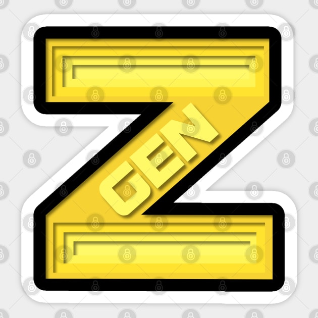 Young and yellow Generation Z Sticker by All About Nerds